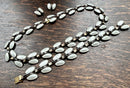Modern Mid Century 1952 Norwegian Andersen & Scheinpflug Sterling Silver Gilt Snowdrop White Guilloche Enamel Jewelery Set