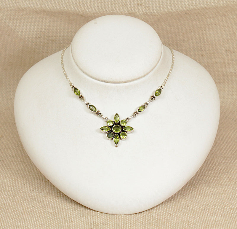 Silver & Peridot Necklet