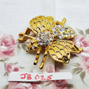 Gold Tone & Faux Diamond Bee Brooch