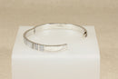 Silver & Mother of Pearl Hinged Bangle