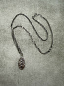 Vintage Hallmarked Silver Ingot Pendant on 18 Inch Curb Chain