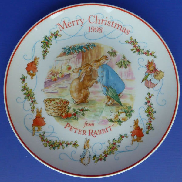  Peter Rabbit 1998 プレート Wedgwood Beatrix Potter Peter Rabbit Merry Christmas Plate - 1998