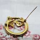 Gold Tone & Faux Diamond Bow Brooch