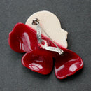 Lea Stein Paris Corolle red-gold brooch