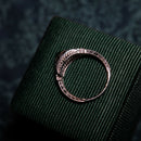 Art Deco Style Platinum Pt950 Emerald Cabochon Diamond and White Topaz Ring With Engraved Details Size K