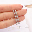 18ct White Gold 1.48ct Princess-Cut Diamond Drop Earrings