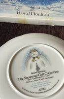 Royal Doulton Snowman Plate - Royal Doulton Snowman Visit Plate Boxed