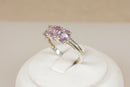 Classic Sterling Silver Amethyst ‘ Rose de France’ Trilogy Ring
