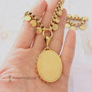 Victorian Silver Gilt Locket & Collar