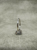 925 Silver 3 Carat Emerald Cut CZ Trilogy Ring