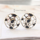 Vintage 1979 Miguel Melendez Taxco Sterling Silver & Lapis Lazuli Clip-On Earrings