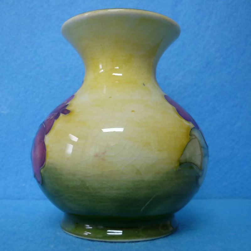 A Moorcroft Vase in the Hibiscus Design - Paper Label to Base