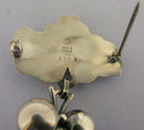 Vintage Georg Jensen Sterling Silver Moonlight Grapes Brooch Design No 217B