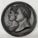 Napoleon Bonaparte & Marie Louise, Duchess of Parma, Portrait Profile Plaque. After Andrieu.