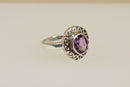 Silver & Amethyst Celtic Knot Ring