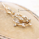 Art Nouveau 9ct Diamond Pendant