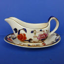 Masons Ironstone Blue Mandalay Sauceboat and Stand