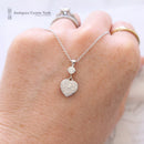 Platinum Diamond Heart Cluster Pendant