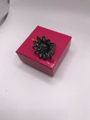 Butler and Wilson Large Multicoloured Rhinestone Daisy Ring UK Size P