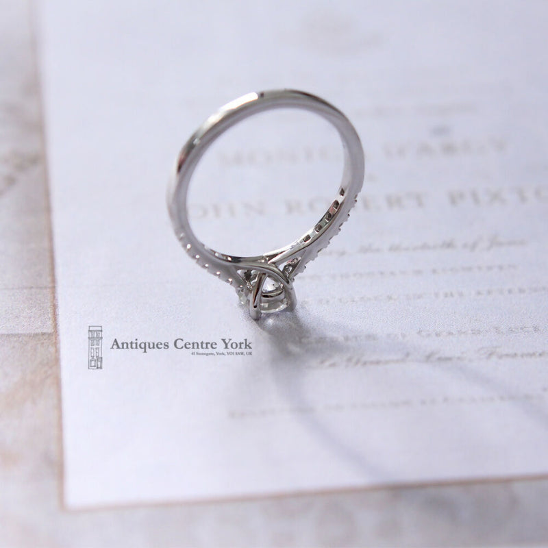 Certified Platinum Diamond Solitaire 0.55ct E Colour