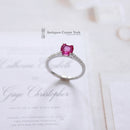 18ct White Gold Ruby & Diamond Ring