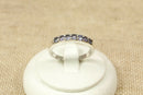 Silver & Blue Iolite 7 Stone Ring