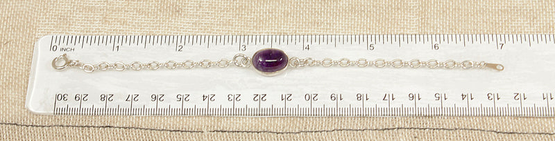 Vintage Scottish Silver Amethyst Bracelet