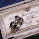 Tiffany & Co. 'Atlas' Series 18ct White Gold Diamond Openwork Ring Size K