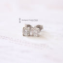 Platinum Diamond Single Stone Earrings 0.62ct