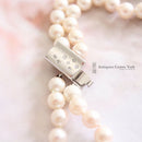 JKa Two Row Cultured Pearls with 18ct White Gold Diamond Clasp