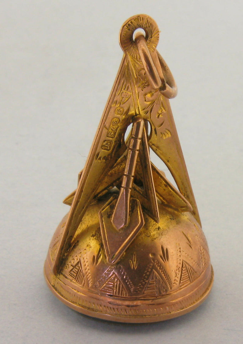 Antique Masonic Carved Chalcedony 9ct Gold Seal Fob Chester 1919