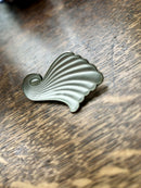 Modern Mid Century Scandinavian Nils M Elvik Sterling Silver Snowdrop White Enamel Swirl Brooch