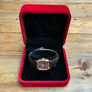 Vintage Omega Genève 1974 Rare Burgundy Oxblood Dial Ladies Swiss Watch Cal 625