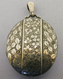 Victorian Solid Sterling Silver Picture Oval Locket Pendant Bir 1881