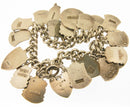 Vintage 1960s Silver Shield Souvenir Travel Charm Bracelet 22 Charms 46 grams