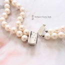 JKa Two Row Cultured Pearls with 18ct White Gold Diamond Clasp