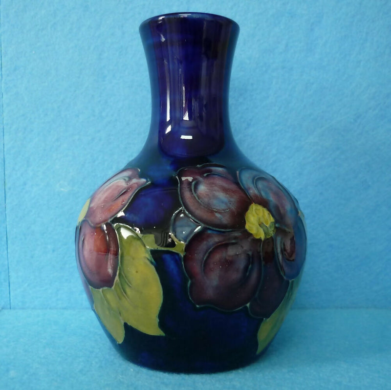 A Moorcroft Vase c1949-1983 in the Clematis Pattern (Ht. 5 inch)