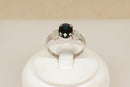 9ct White Gold Sapphire & Diamond Ring