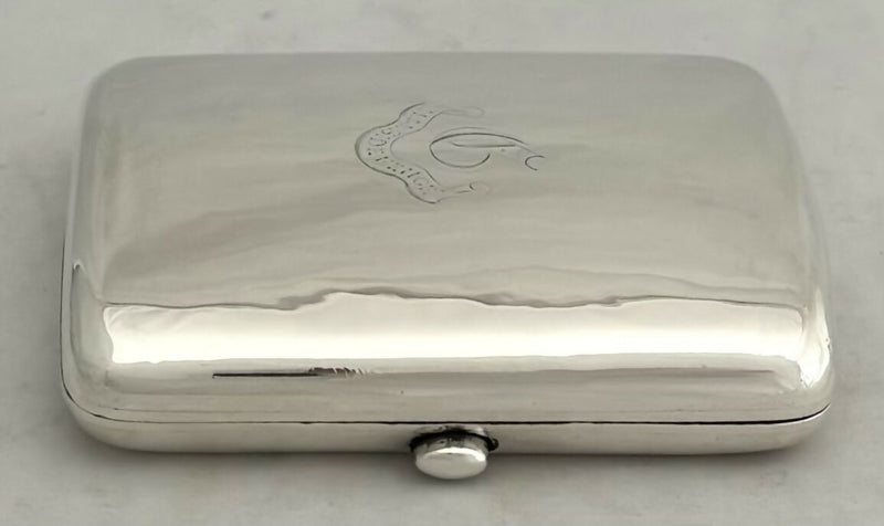 sampson mordan cigarette case & Co. Sterling Silver Monogrammed Nice C DMND Limited George V Silver Cigarette Case.