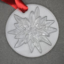 New Lalique: 2026 Clear crystal edelweiss Christmas ornament