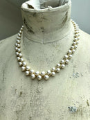 Vintage Balmain Paris Glass Pearl Double Strand Necklace