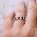 18ct Sapphire & Diamond Half Eternity Ring
