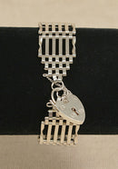 Vintage Silver Large Silver Classic ‘Gate’ Bracelet with Padlock