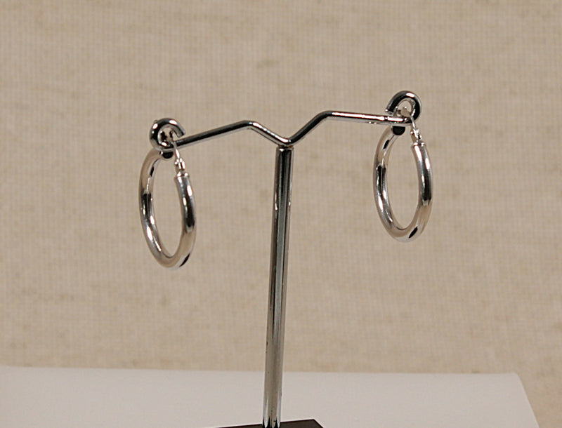 Italian Silver Hoop Earrings