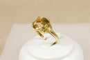 Striking 9ct Gold Honey Citrine Statement Ring – Hallmarked 9ct Gold