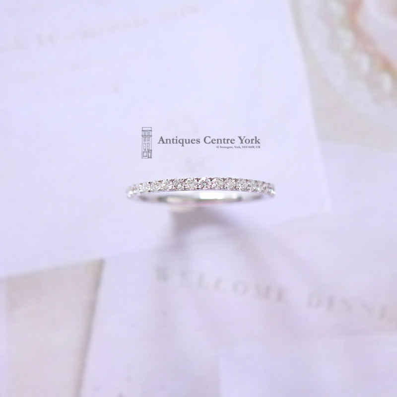 18ct White Gold Diamond Half Eternity Ring 0.35ct