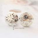 Graziella Laffi Peruvian Sterling Silver Modernist Clip-On Earrings, c.1960s–70s