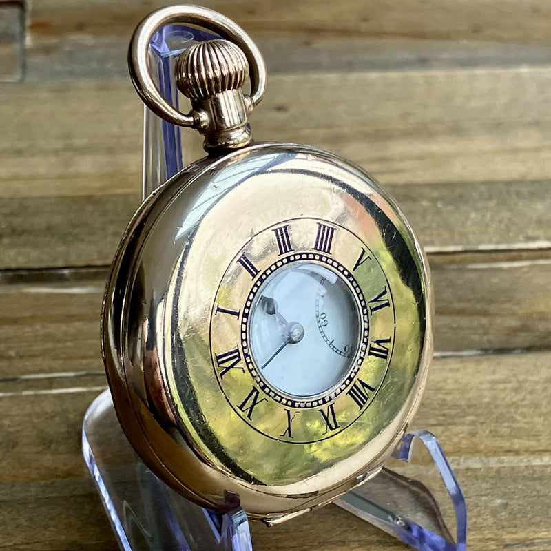 Gold Plated Half Hunter Pocket Watch