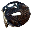 Japanese Tsuba Okimono, with Applied Preying Mantis and Fly.