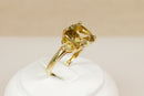 Striking 9ct Gold Honey Citrine Statement Ring – Hallmarked 9ct Gold